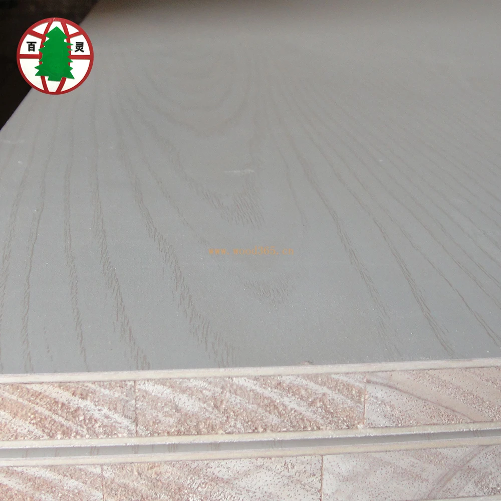 
22mm MDF/HDF with ash veneer Block board for floor 