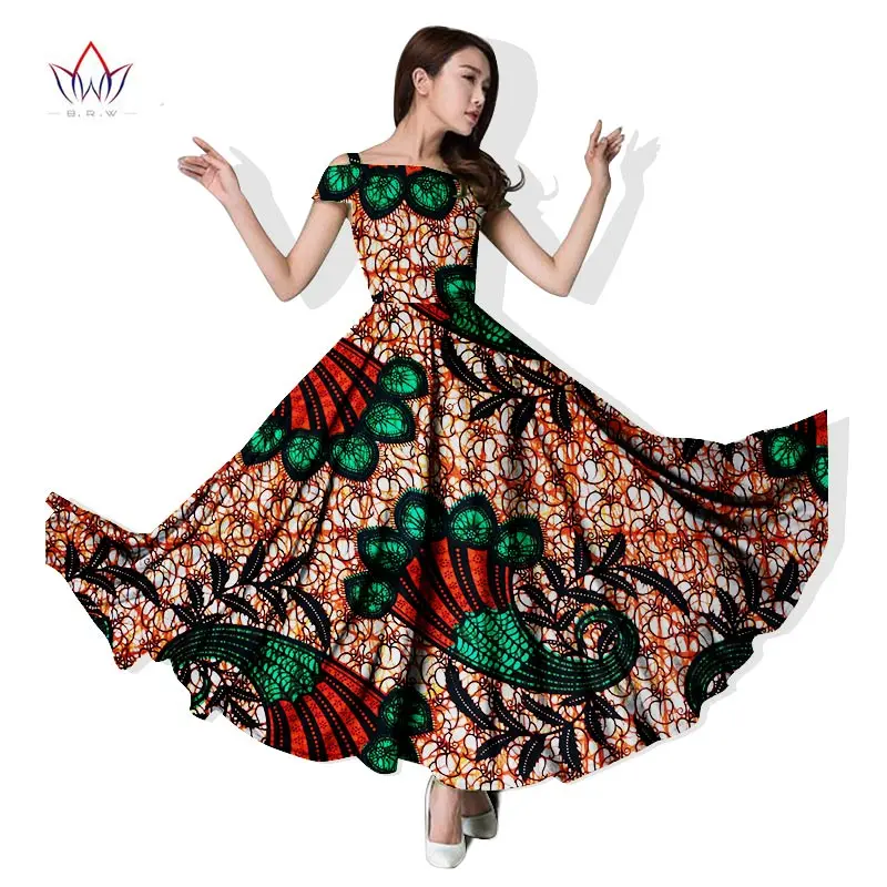 2019 plus size women clothing Maxi Dress Dashiki african O-Neck dresses for women in african clothing party dress 4xl otherWY942