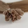 grade AAAAA top quality wholesale fashion style 18 inch brown cheap silk straight Brazilian nail keratin u tip hair extensions