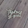 Wholesale custom unfinished natural color wood Thinking of You shape for painting arts kid toy gift DIY video tutorial