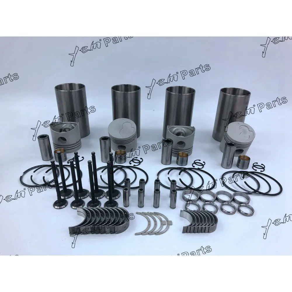 K4E Engine Overhaul Kit With Cylinder Liner Piston Rings Set Engine Bearings Valves For Mitsubishi