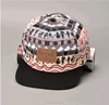 leather letter logo hat/6 panel metal snapback cap/custom head cap