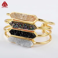 

ZG0317 Titanium agate druzy bracelet for women 2018