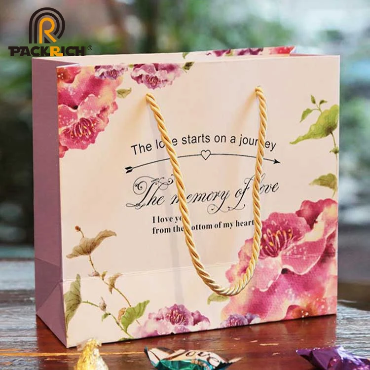 decorative Double Kraft Layer wedding gift package Paper Bag - Packrich