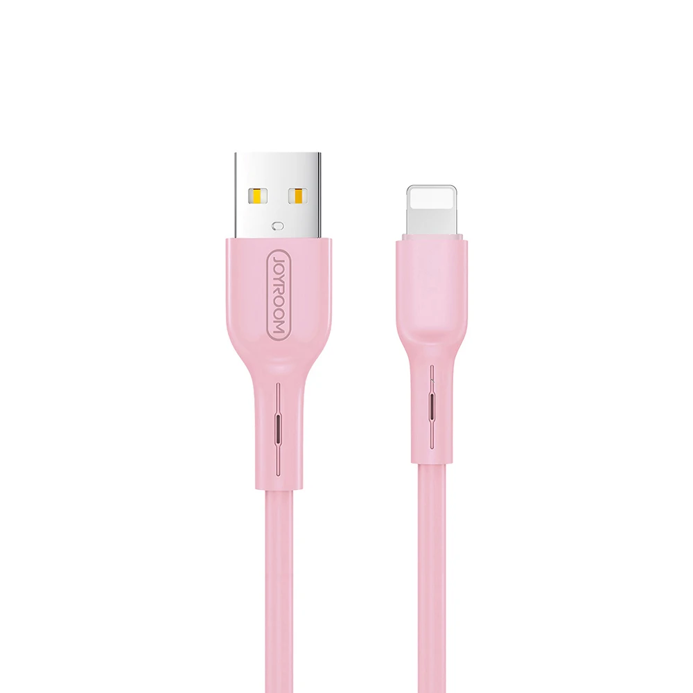 

JOYROOM mobiles accessories colorful usb charging cable for iphone cheapest data cable, White/black/pink/blue