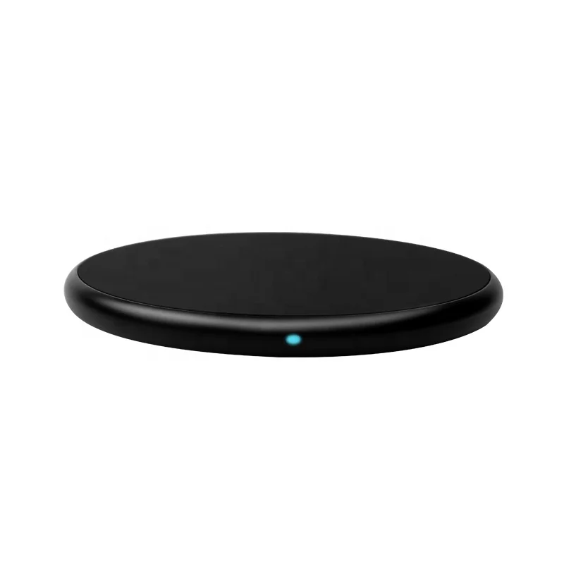 

15 watt Type-C Aluminum QC 2.0 Qi Fast wireless charger for smartphone, Black