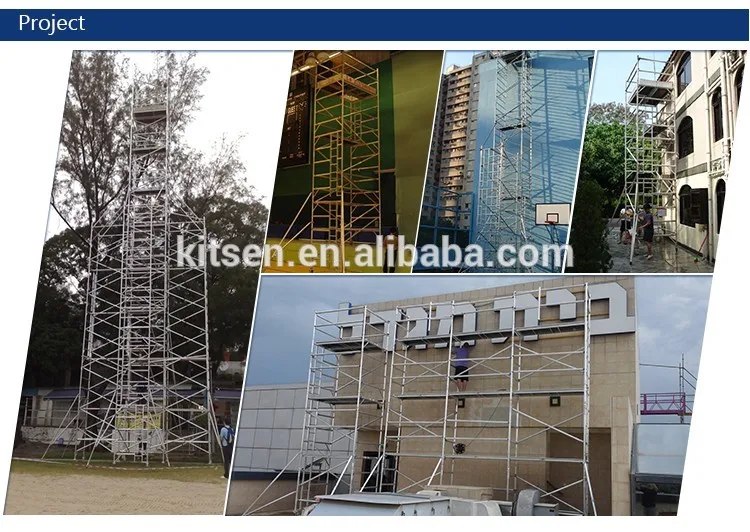 Aluminum Mobile  Scaffolding Tower For Building Construction