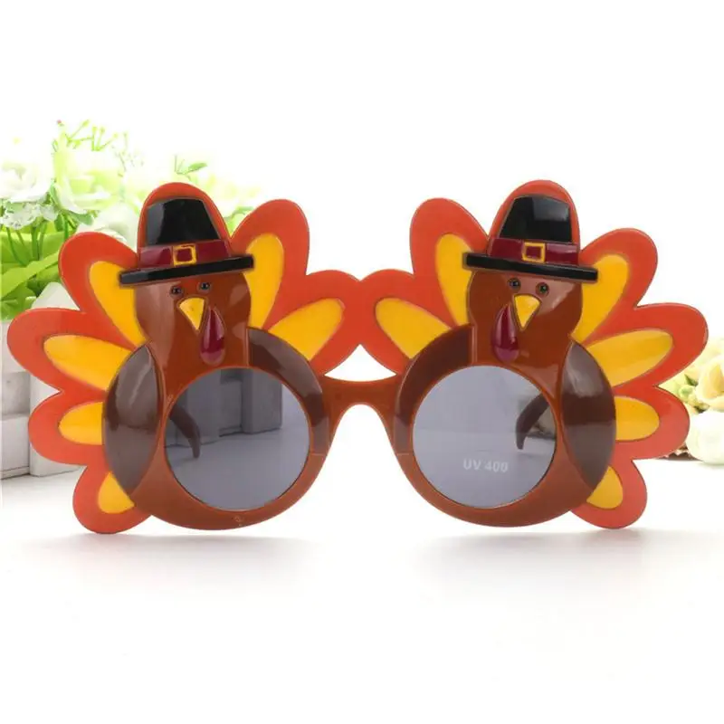 

Creative Turkey Man Glasses Thanksgiving Eyeglasses Cartoon Sunglasses Eye Glasses for Happy Thanksgiving Costume Party, Picture