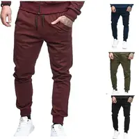 

New Fashion Slim Solid Color Fashion Splicing Men Casual Pants