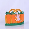2018 Hot selling Artificial Easter rabbit carrot shape felt egg bag for kids