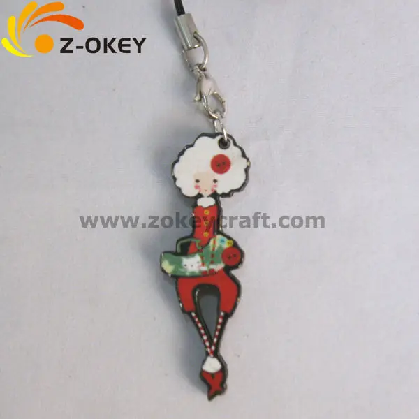 ZWP1249 Yiwu girl-shape wood key chain alibaba