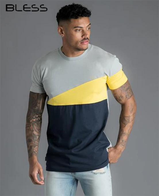 

Wholesale factory Mens Workout Gym Fitted Tshirt OEM Muscle Fit Plus size Tshirts