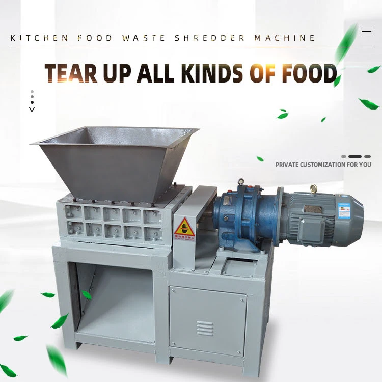 Small Kitchen Food Waste Double Shaft Shredder Machine Buy Small