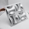 Factory Customized 1mm Thick Solid Silvery Fireproof PVC Plastic 3D Decorative Wall Panels For Hotel Interior Decoration