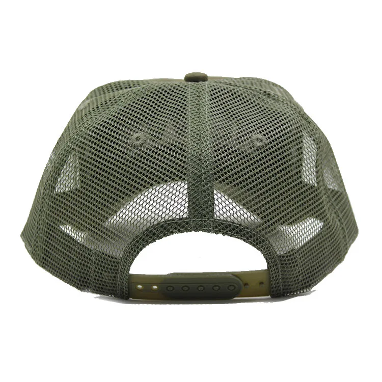 Wholesale Olive Green Suede Trucker Hat With Custom 3d Embroidery Logo ...