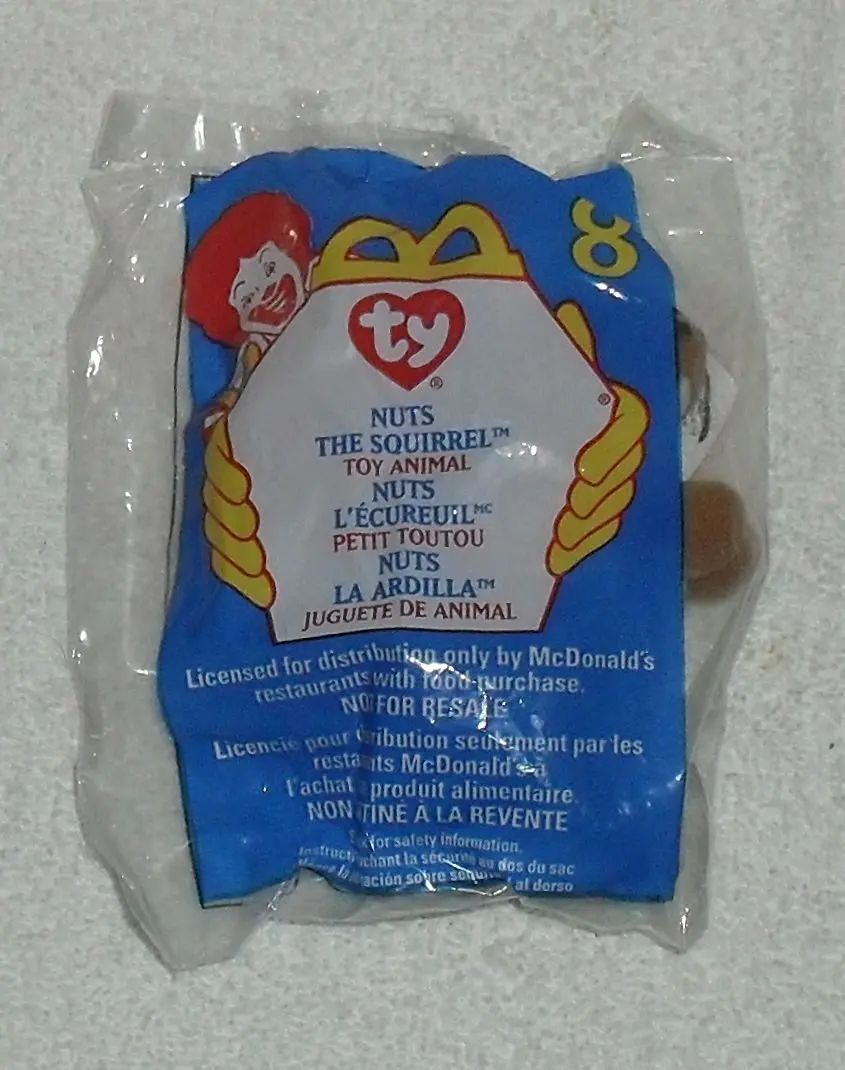 nuts the squirrel beanie baby mcdonalds