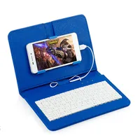 

2019 High Quality leather case micro USB qwerty keyboard android mobile