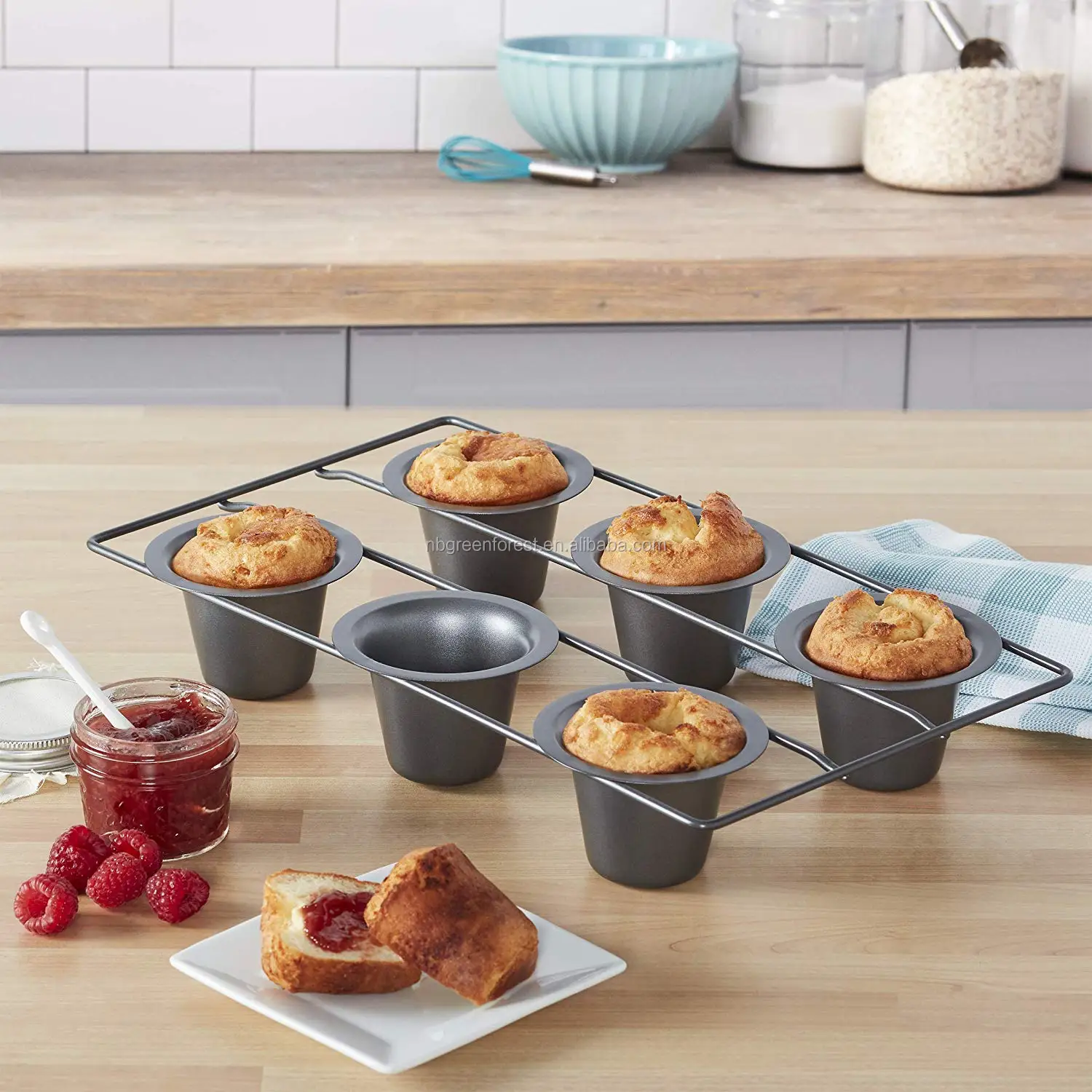 Metallic Professional 6cup Popover Pan Buy Metallic Professional 6