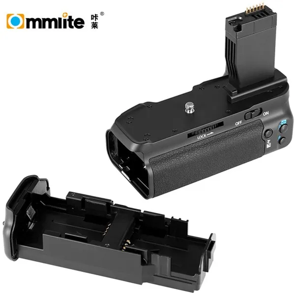 Commlite Battery Power Grip for Canon T6i/T6s/750D/760D/X8i/8000D Digital SLR Cameras (Black)