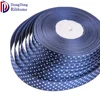 The machine printing grosgrain ribbon ,4cm polka dot silk grosgrain ribbon