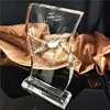 s shape crystal trophy crytal award statue award trophy military award trophies