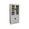 Office equipment steel filing cabinet 2 door up swing glass door storage cabinet for sale