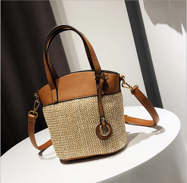 2018 Summer Hot Straw Bag Bucket Korean Style Handbag Crossbody Whole Fashion Hand Women Product On Alibaba