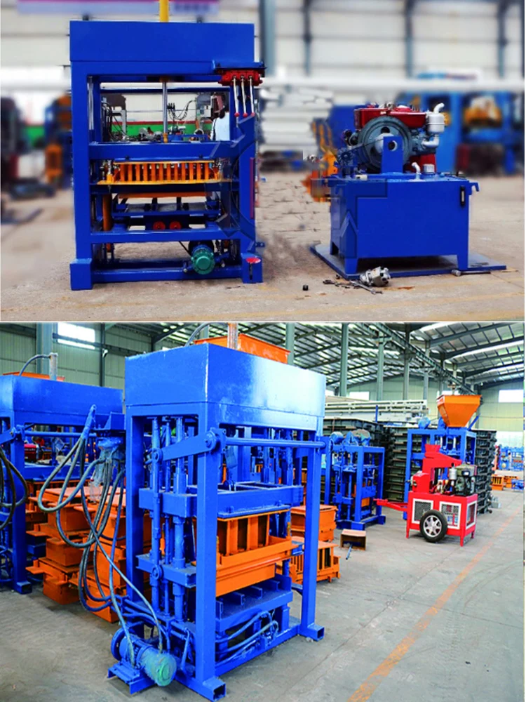 QT4-30 diesel Small Manual hydraulic Press Concrete Block Moulding Machine