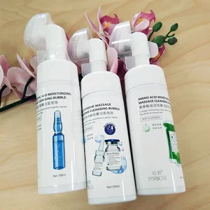 Most Popular Facial Cleansing Brush Hyaluronic Acid & Amino Acid Facial Cleanser Bubble Massage Facial Foam Cleanser