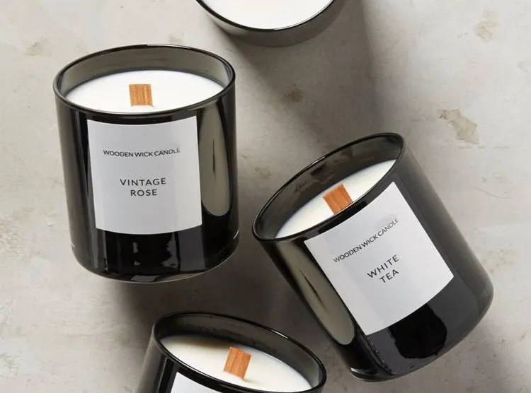 100 Natural Scented Soy Wax Candle In Black Glass Candle Buy Black