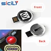 High quality Promotion Custom Light up Round Shape USB Flash Drive Memory Disk