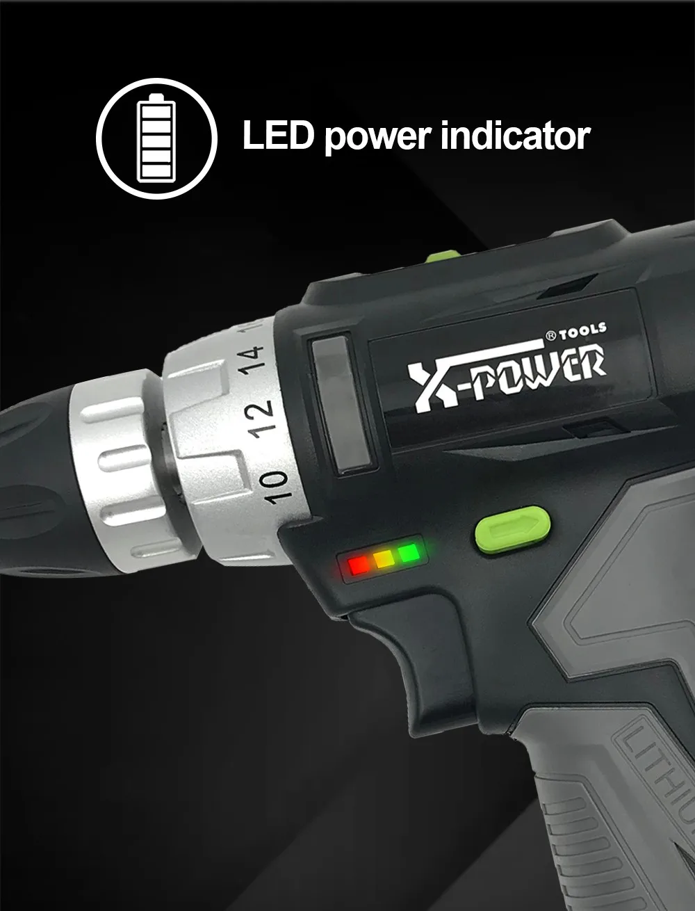 Kcd322c35b 12v 20n.m Torque Cordless Drill Hammer Kits Gearbox