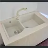 100% pure acrylic low water absorption man made stone single kitchen sink offer free sample