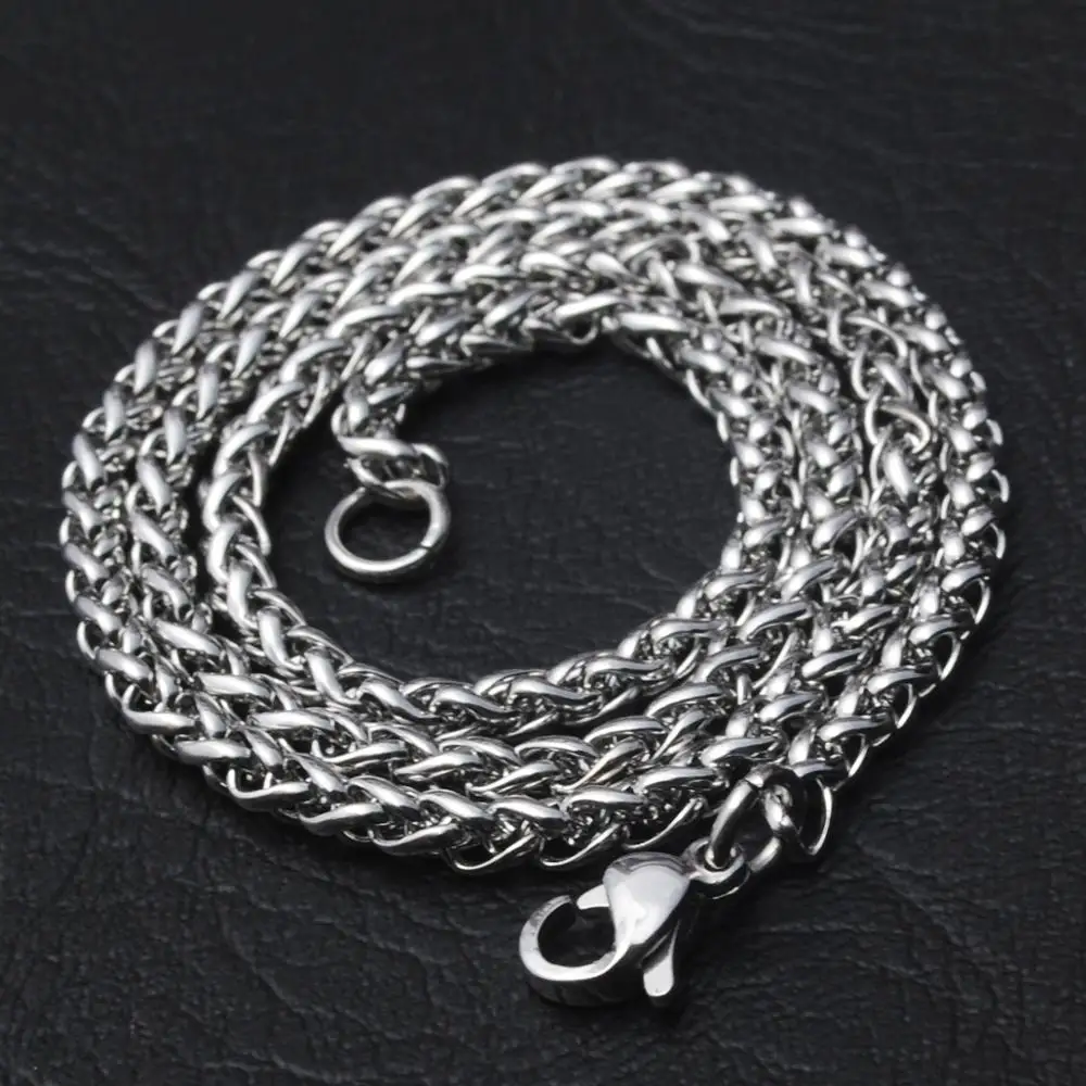

2.5 /3 /4 /5 /6mm*50cm/60cm/70cm/80cm Keel chain necklace men stainless steel necklace for women chains stocks custom OEM KYBXL
