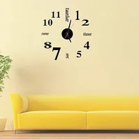 

Digital modern DIY large acrylic wall clock 3D mirror surface sticker home office decor