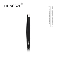 

Professional Black Eyebrow Tweezers Stainless Steel Slant Tip