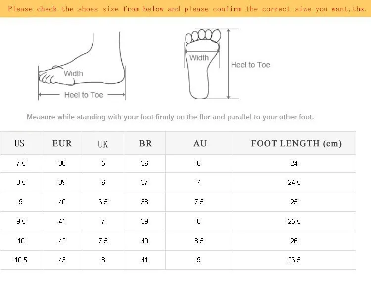 cm to womens shoe size