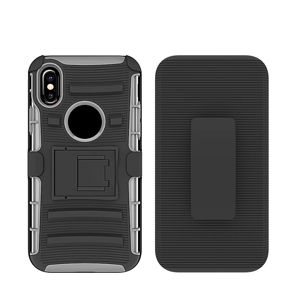 

A015 3 in 1 Hot Silicone PC Military Belt Clip Kickstand Holster Skin for Samsung M10 M20 M30 Shockproof Phone Back Cover