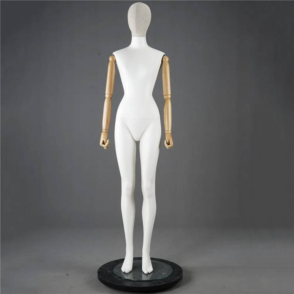 Wholesale Fiberglass Fabric Female Mannequin With Movable Head And Wood Arms Buy Fabric Female 