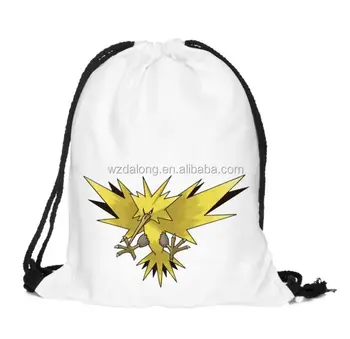 Pokemon Go Uni Tote Sack Bag Sport Pack Book Carrying Swimming Drawstring Backpack Snack Travel Product On Alibaba