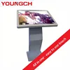 Android floor stand free standing video display kiosk 55 with extra anti vandal protective glass additional anti theft strong ca