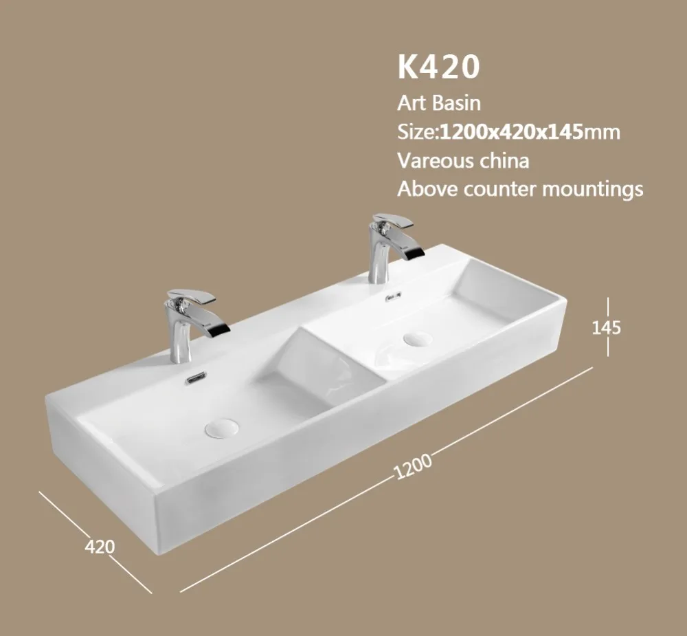 Cheap Sanitary Ware Bathroom Ceramics Big Size Double Wash Basin Two Sink Sink Lavobo Lavatory Buy Double Basin Sink Lavobo Lavatory