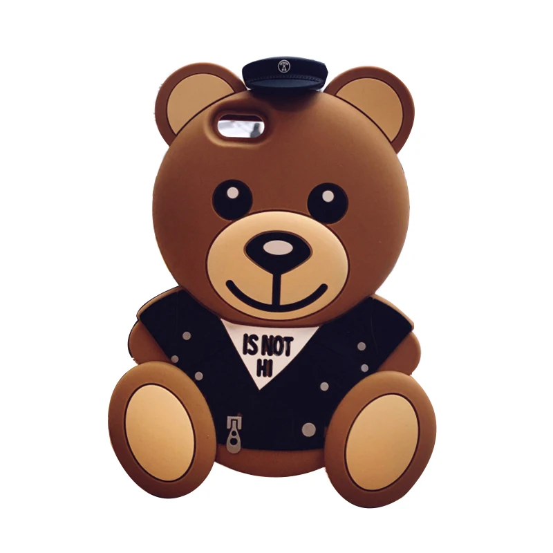 

3D Cute Teddy Bear Silicone Mobile Phone for iphone 8 Case, Custom design