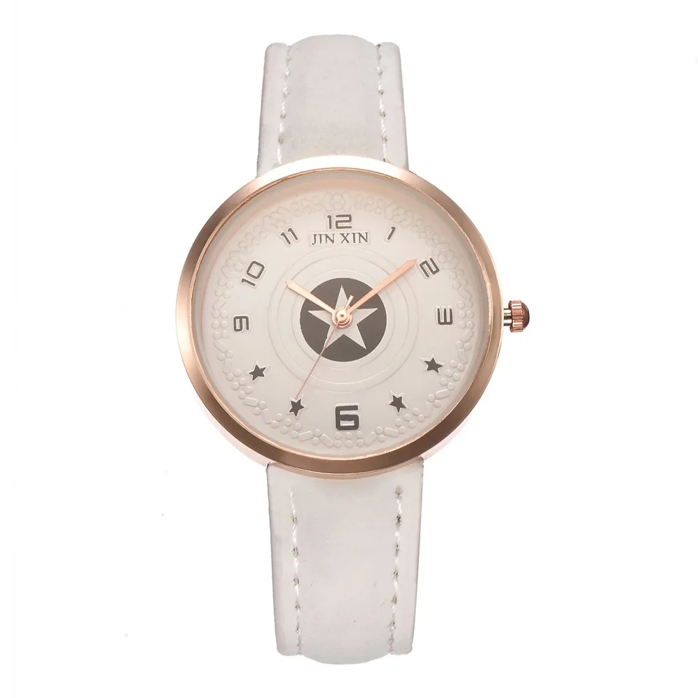 

2019 Hot Fashion Creative Quartz Watch Women Five Pointed Star Casual Wristwatches (KWT2140), As the picture