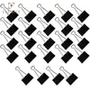 Metal Binder Clips black steel fold back clip