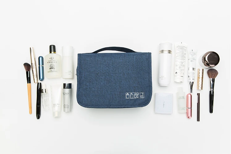 Hanging makeup case toiletry portable organizer travel waterproof cosmetic bag