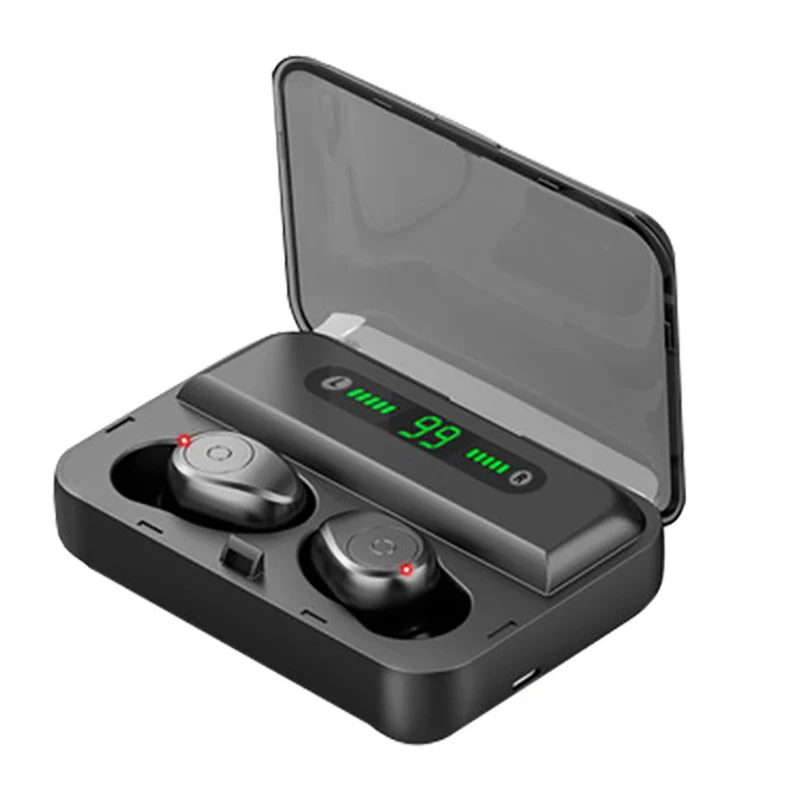 F9-5 TWS Bluetooths Earphones with Led Display Wireless Headphone Stereo Headset With 1200mAh Power Bank Earbuds
