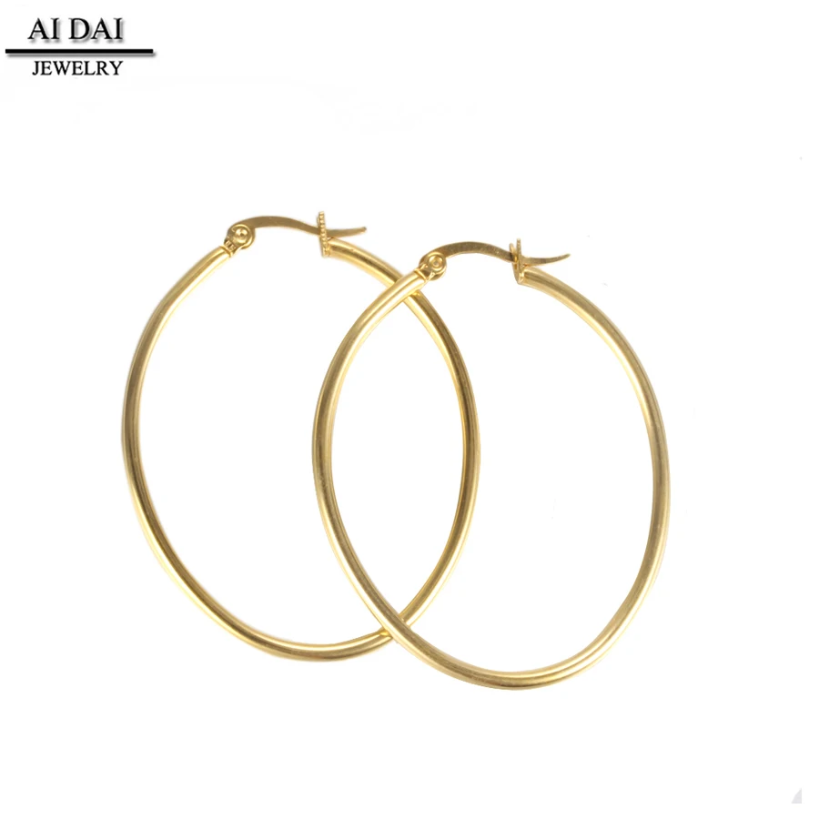 

Wholesale gold wire Stainless steel large hoop earrings