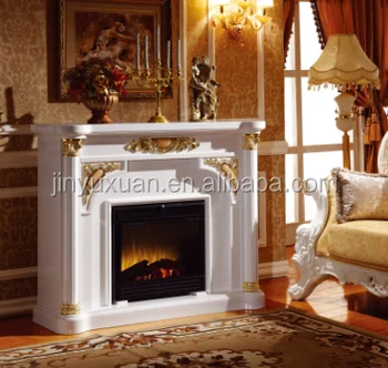White Colour Home Furniture European Classical Fireplace 3036
