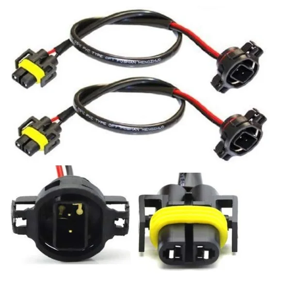 H1 H4 H7 H8 9005 9006 Halogen Bulb Socket Extension Wire Power Plug